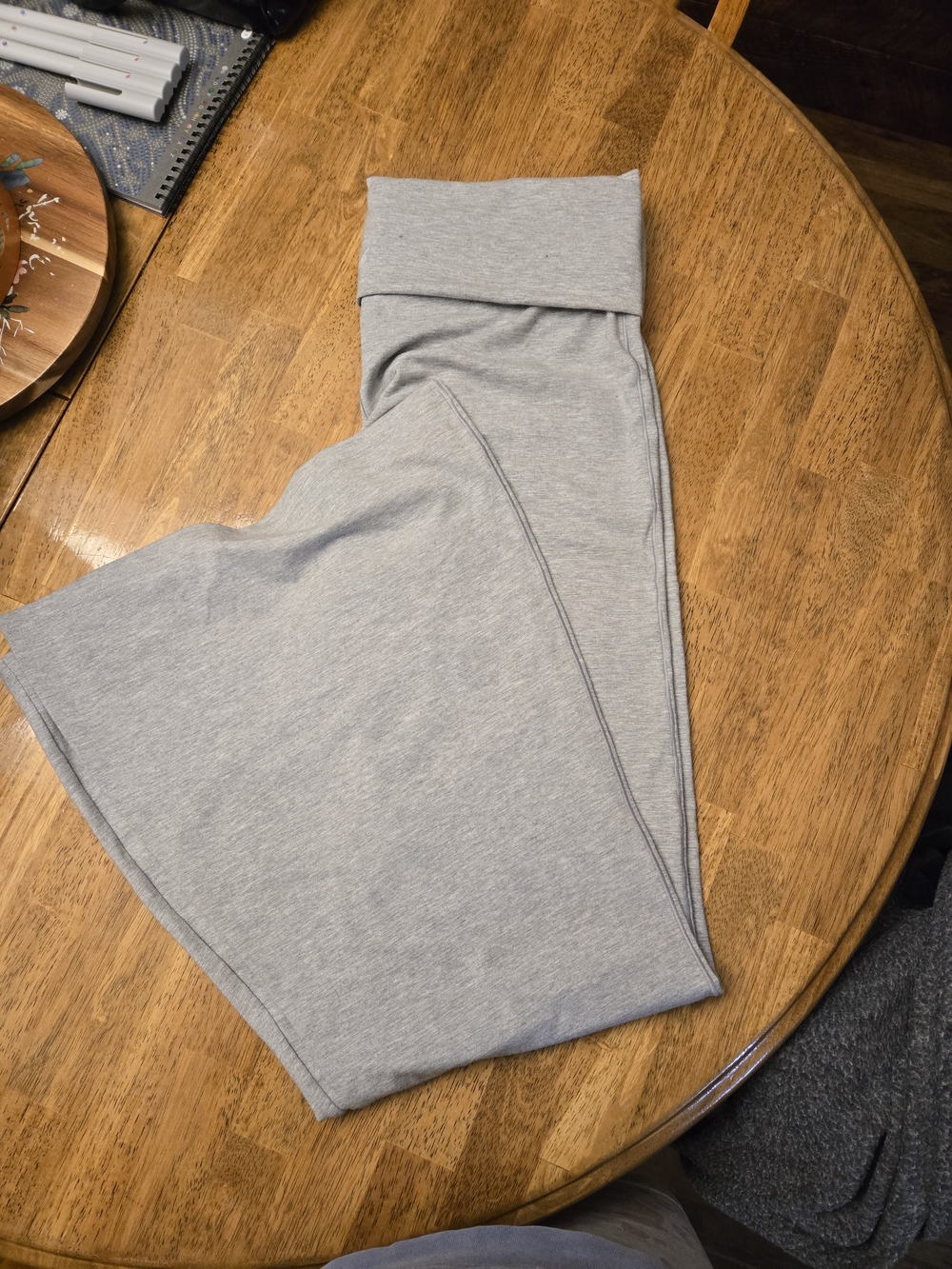 PINK Victoria's Secret Light Gray Fold-Over Waist Leggings